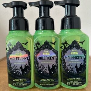 X3 bath and body works Disney Villains Maleficent Foaming Hand Soaps NEW